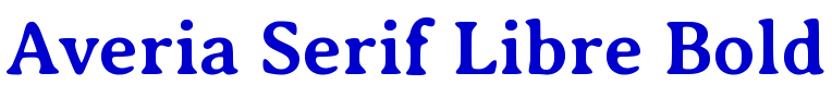 Averia Serif Libre Bold font